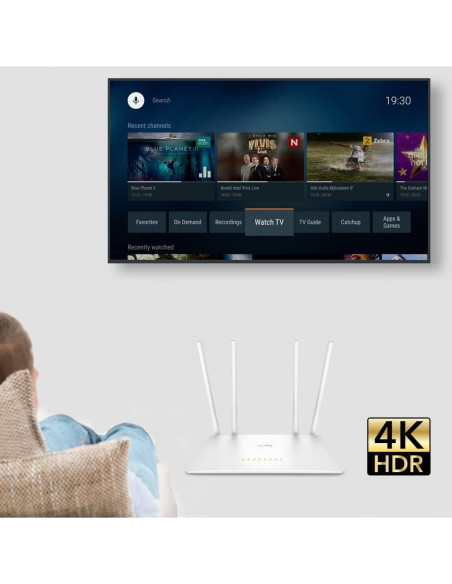 Cudy Enrutador WiFi Doble Banda AC1200 WR1200 4 en 1