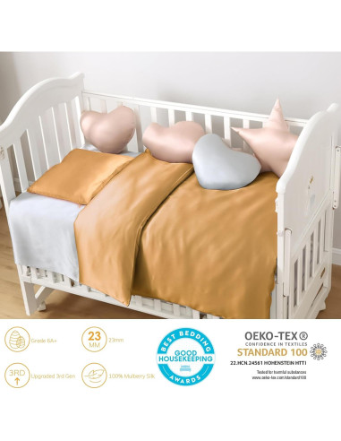 Funda de Edredón de Seda PROMEED Oro Cuna 1pc 23 Momme