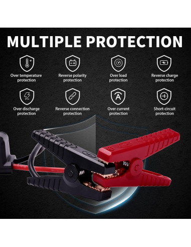 Arrancador de Batería WHZOHCAR R02 5000A 12V Carga Rápida