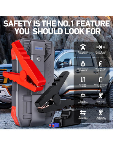 Arrancador de Batería Tstiti C20 4000A 12V USB LED