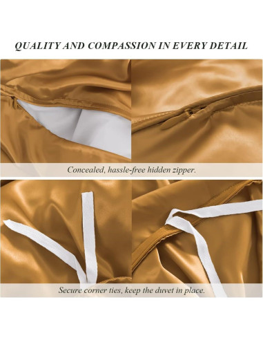 Funda de Edredón de Seda PROMEED Oro Cuna 1pc 23 Momme