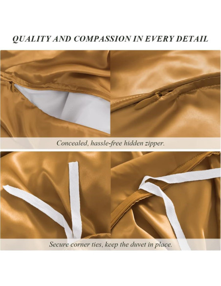 Funda de Edredón de Seda PROMEED Oro Cuna 1pc 23 Momme Funda de Edredón de Seda PROMEED Oro Cuna 1pc 23 Momme