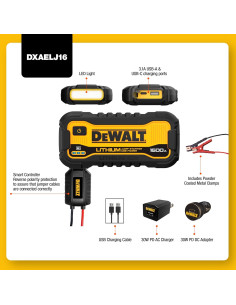 Arrancador DeWalt DXAELJ16 1600A Batería USB Portátil 2