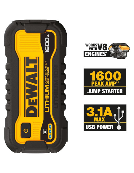 Arrancador DeWalt DXAELJ16 1600A Batería USB Portátil