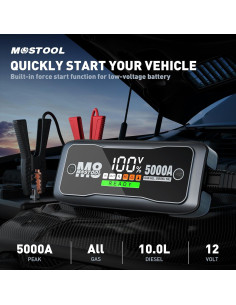 MOSTOOL M8 5000A Arrancador Batería Portátil 12V 1.65kg 2