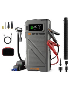 Arrancador de Coche Geeneu W150 8000A 9 en 1 con Compresor