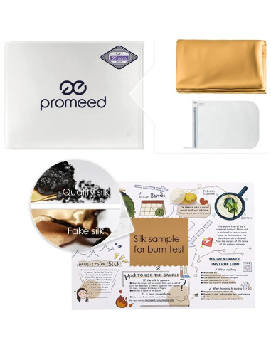 Funda de Edredón de Seda PROMEED Oro Cuna 1pc 23 Momme