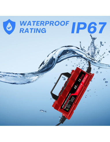 Cargador de Baterías Golf 48V LHIBYOLO 15Amp IP67