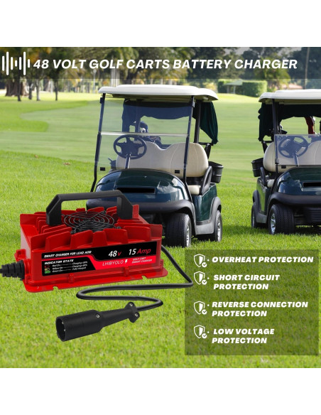 Cargador de Baterías Golf 48V LHIBYOLO 15Amp IP67 Cargador de Baterías Golf 48V LHIBYOLO 15Amp IP67