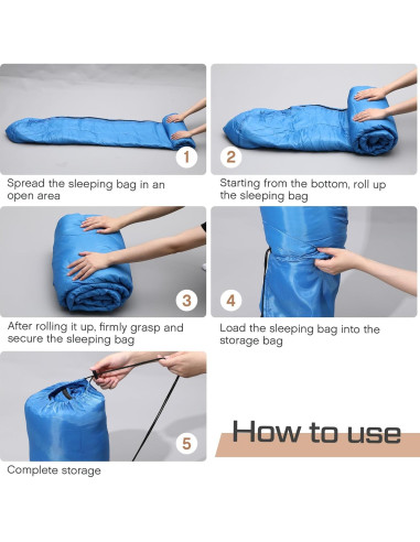 Sacos de Dormir Tranqun 10 Pcs Algodón Impermeables 4 Estaciones