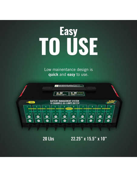 Cargador Multibanco Battery Tender 10 Bancos 12V 4AMPs