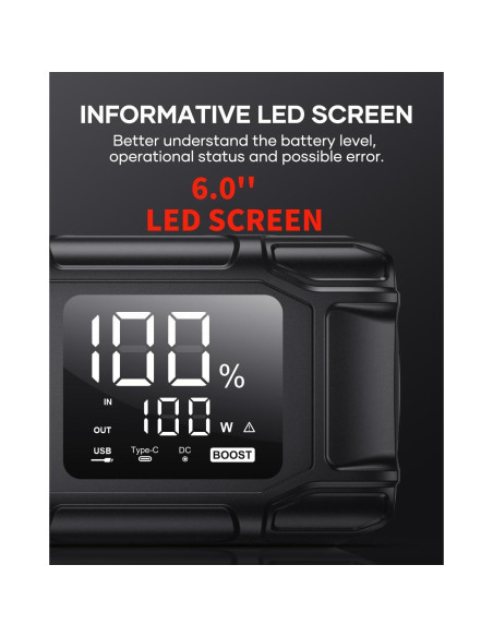 Arrancador de Batería FLYLINKTECH BD10 8000A 26800mAh 12V