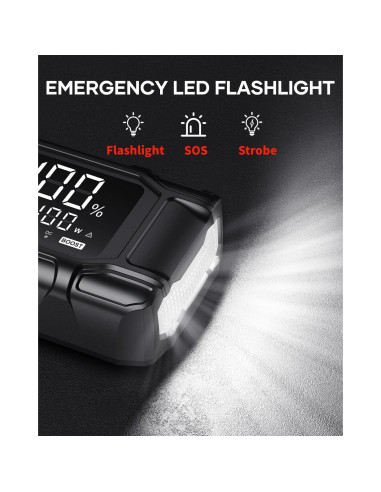 Arrancador de Batería FLYLINKTECH BD10 8000A 26800mAh 12V