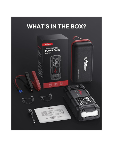 Arrancador de Batería FLYLINKTECH BD10 8000A 26800mAh 12V