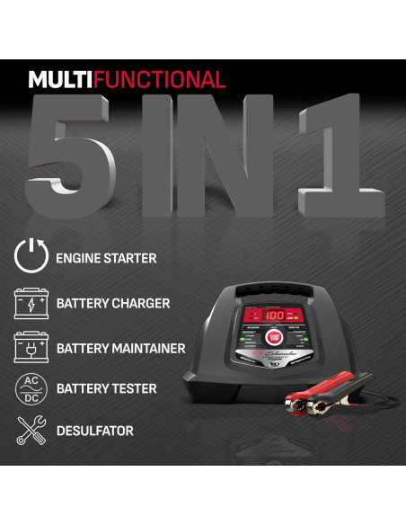Cargador de Baterías Schumacher SC1281 5 en 1 6A 100A