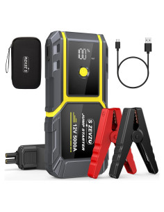 Arrancador de Coche S ZEVZO H021 5000A 12V con Linterna LED