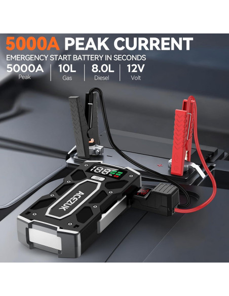 Arrancador de Batería ACEZUK M02-US 5000A Carga Rápida