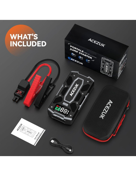 Arrancador de Batería ACEZUK M02-US 5000A Carga Rápida