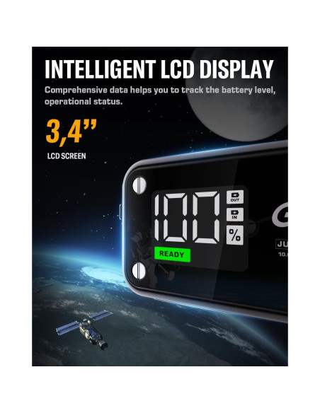 Arrancador de Salto GIMFOOM S4000 4000A 12V Pantalla LCD