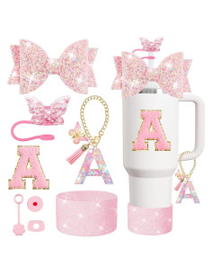 Juego de Accesorios 8PCS para Stanley Cup 30oz 40oz Rosa A