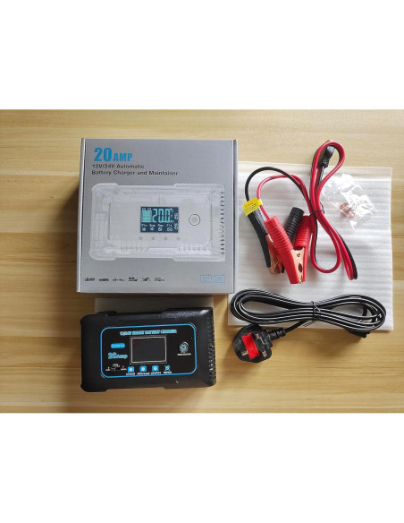 Cargador de Batería Haisito EF-20 20A 12V/24V Litio/Plomo