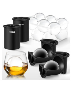 Fabricante de Hielo Claro Unigul 2 Pack Molde Redondo 6,35 cm