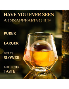 Fabricante de Hielo Claro Unigul 2 Pack Molde Redondo 6,35 cm 2