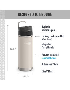 Botella de Agua THERMOS Icon 0.71 L con Boquilla Higiénica 2