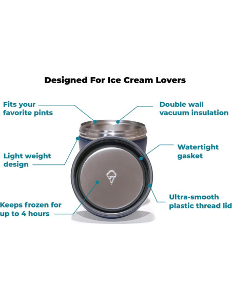 Canteen de Helado Aislada 414ml Acero Inoxidable 2.0