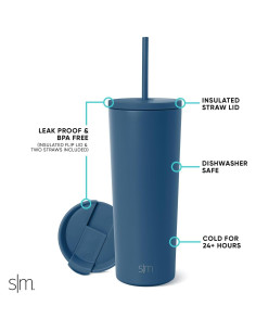 Vaso Aislado Simple Modern 24oz con Tapa y Popote Slumberland 2