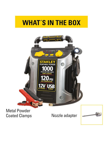 Arrancador de Batería STANLEY J5C09 1000A Compresor USB
