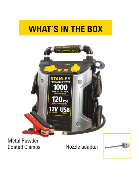 Arrancador de Batería STANLEY J5C09 1000A Compresor USB