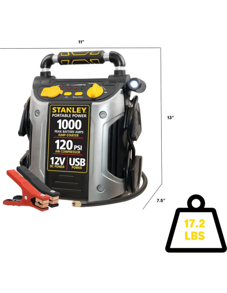Arrancador de Batería STANLEY J5C09 1000A Compresor USB