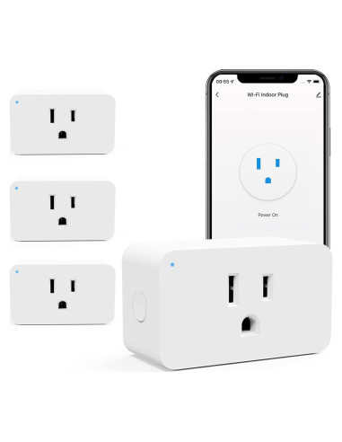 Enchufes Inteligentes WiFi Eva's Light Paquete de 4 Control Remoto