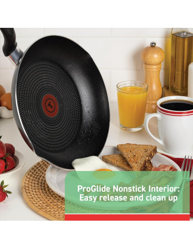 Juego de cocina T-fal Initiatives 18 piezas rojo antiadherente