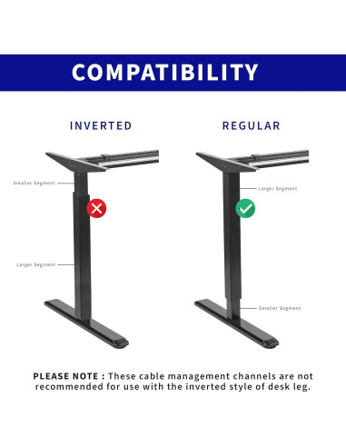 Canal de Cables Magnético VIVO DESK-AC01-1MB Negro 35 cm