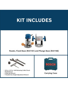 Router de Madera BOSCH 1617EVSPK 2.25 HP con Base Fija 2