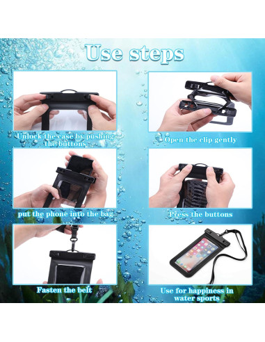 Funda Impermeable Famoby Multicolor para Teléfonos hasta 19 cm