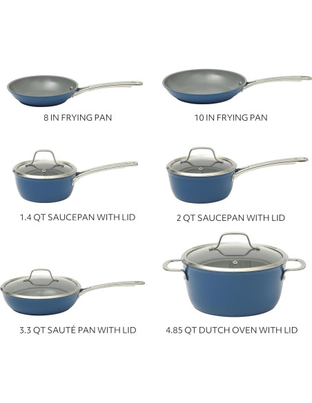 Juego de Utensilios de Cocina 10 Pzas Sur La Table Azul