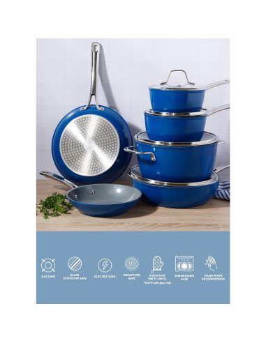 Juego de Utensilios de Cocina 10 Pzas Sur La Table Azul