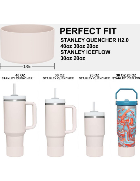 Bota de Silicona Affute para Taza Stanley 20-40 oz Rosa