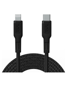 CABLE USB C a Lightning BLACK+DECKER 36 cm trenzado duradero