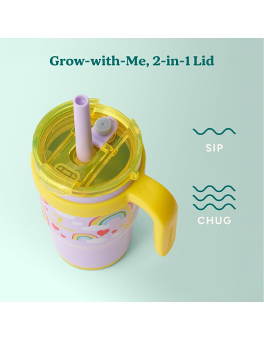 Vaso Aislado REDUCE Coldee 414 ml para Niños - Cielo Arcoíris