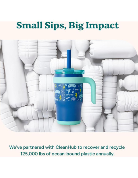 Vaso Aislado REDUCE Coldee 414 ml para Niños - Cielo Arcoíris