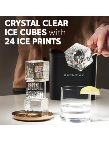 Molde de Hielo Claro Berlinzo - 8 Cubos de 5,08 cm