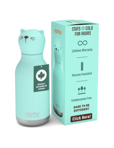 Botella Asobu Bestie de Acero Inoxidable 450 ml Gato