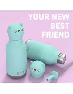 Botella Asobu Bestie de Acero Inoxidable 450 ml Gato 2