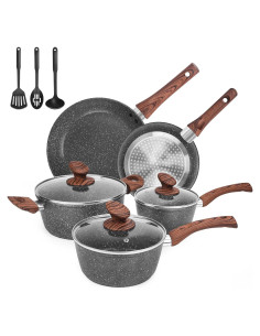 Juego de Ollas y Sartenes M MELENTA 11 Piezas Antiadherente