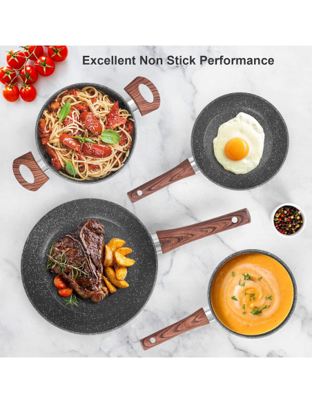 Juego de Ollas y Sartenes M MELENTA 11 Piezas Antiadherente