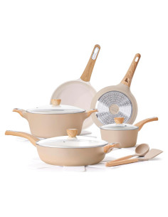 Juego de Ollas y Sartenes SENSARTE 14 Piezas Cerámica Antiadherente